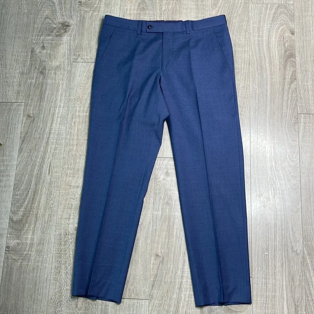 TED BAKER LONDON Blue Wool Jerome Pant Trouser Slacks Dress Pants Men’s - Picture 5 of 8
